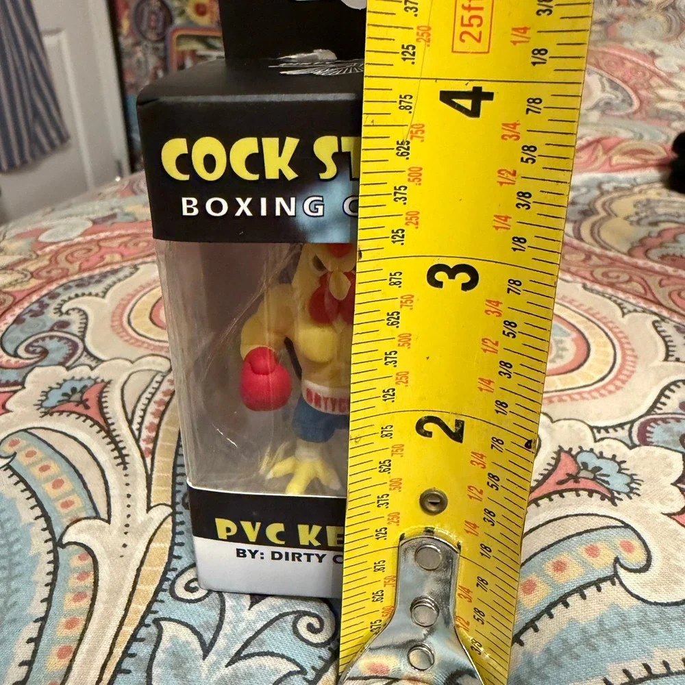 Dirty Cowboy Strong Boxing Chicken PVC Keychain Novelty Figure‎ NIB